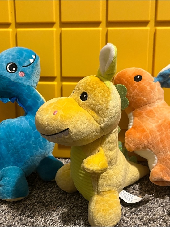 Other - Plush Yellow Dino Stuffed Toy - Soft Kids Plushie
